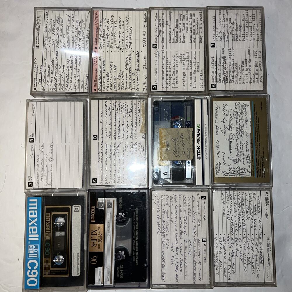 Lot 12 Prerecorded Blank Cassette Tapes for Re-Recording